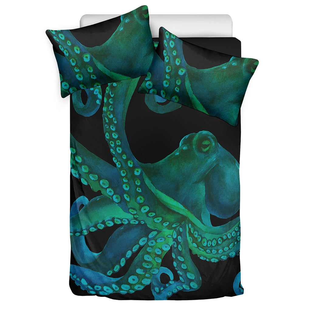 Watercolor Octopus Print Duvet Cover Bedding Set