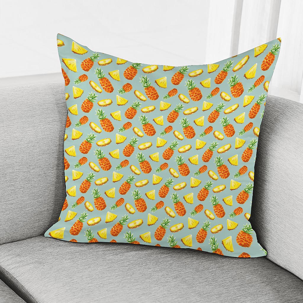 Watercolor Pineapple Pattern Print Pillow Cover