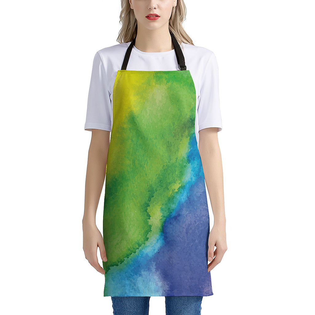 Watercolor Rainbow LGBT Pride Print Apron