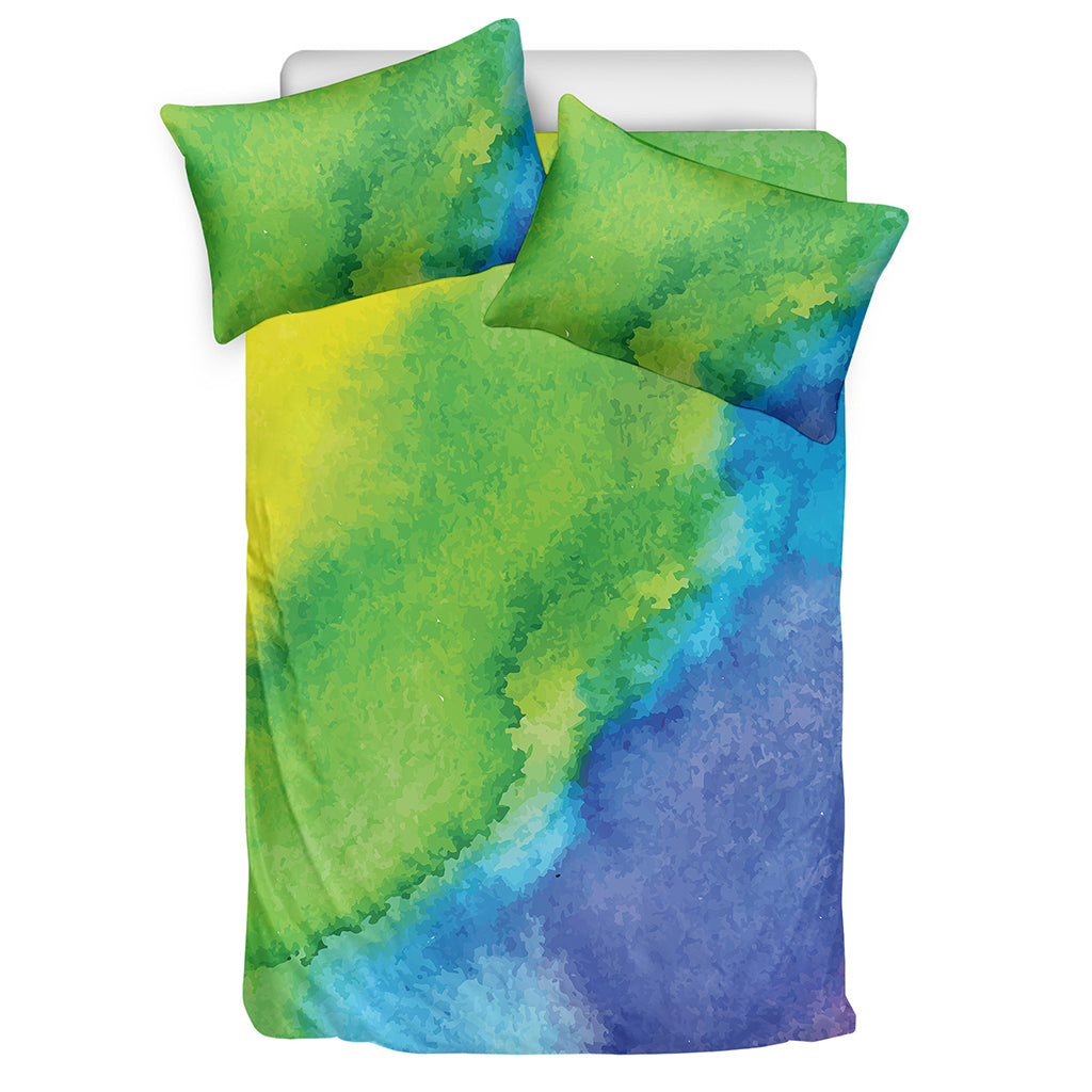 Watercolor Rainbow LGBT Pride Print Duvet Cover Bedding Set
