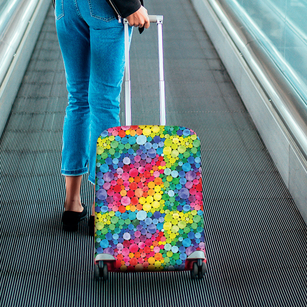 Watercolor Rainbow Pattern Print Luggage Cover