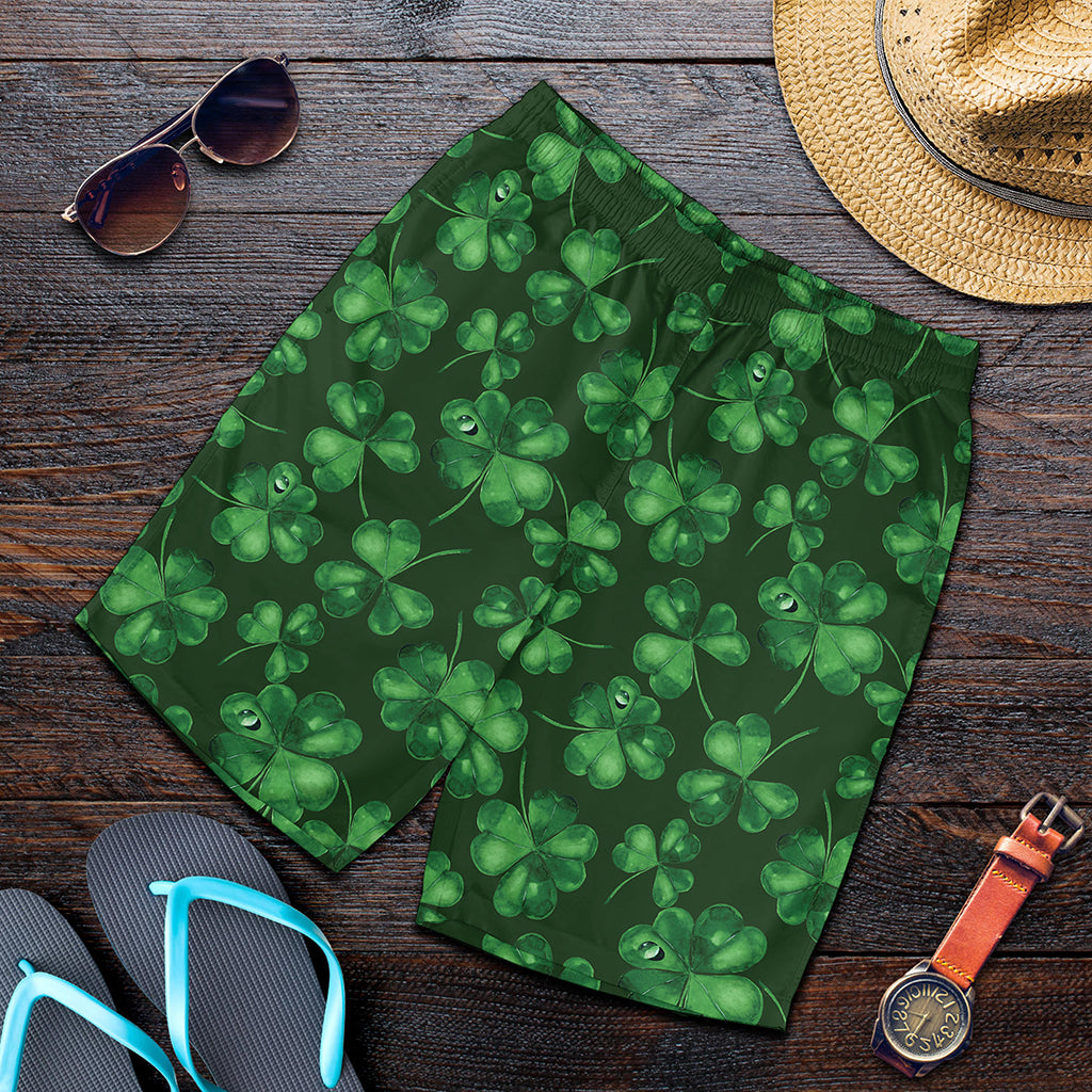 Watercolor Saint Patrick's Day Print Men's Shorts