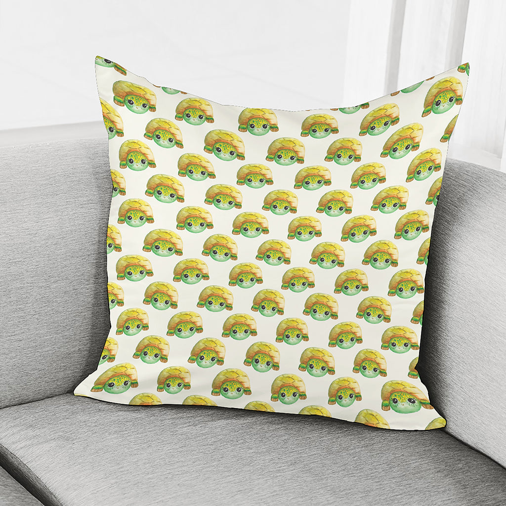 Watercolor Turtle Pattern Print Pillow Cover