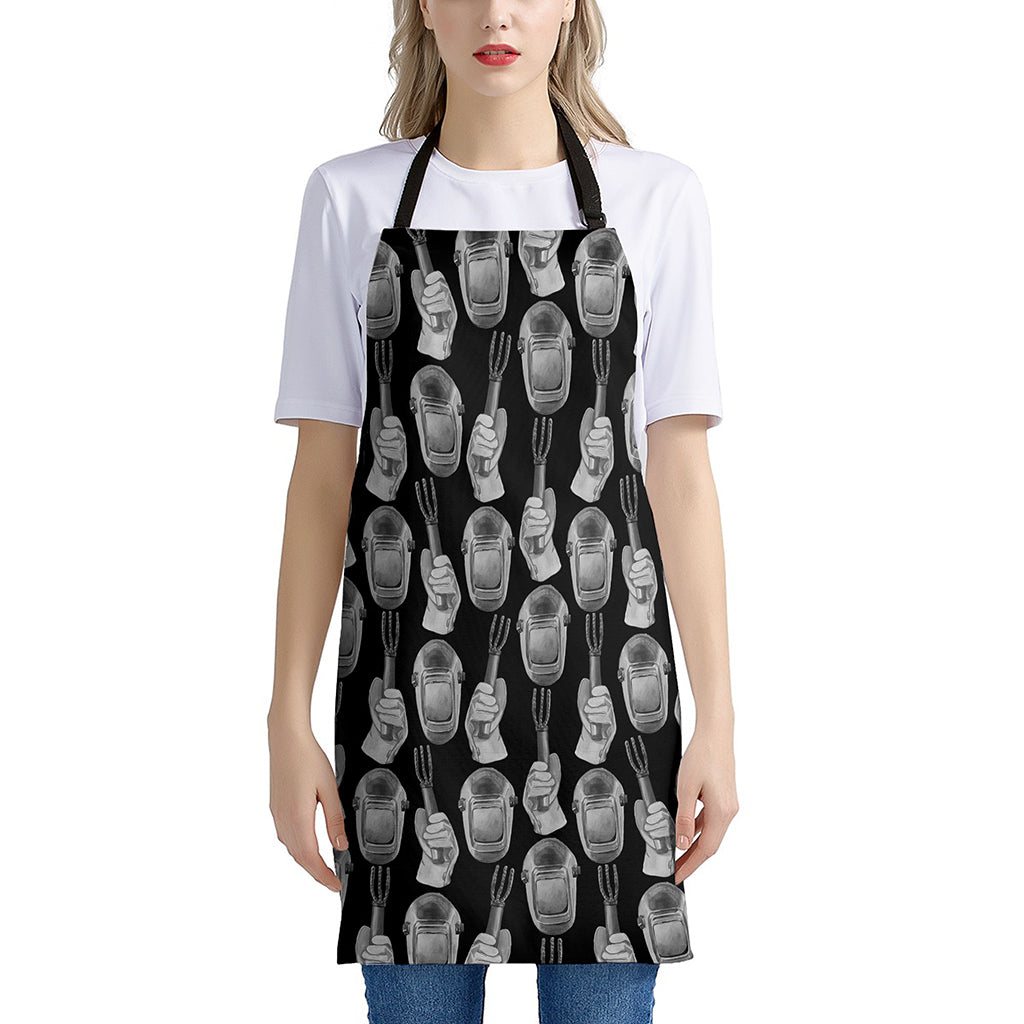 Watercolor Welder Pattern Print Apron