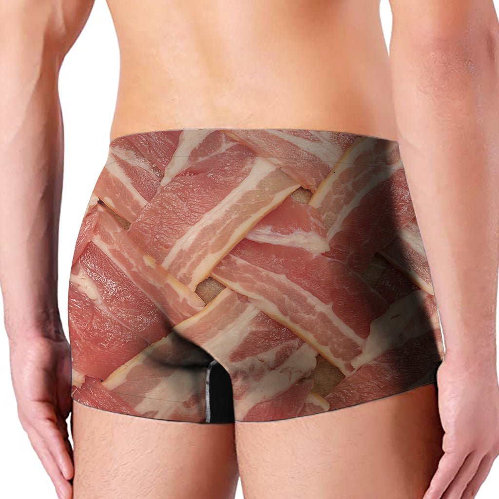 Weaving Bacon Print Men's Boxer Briefs