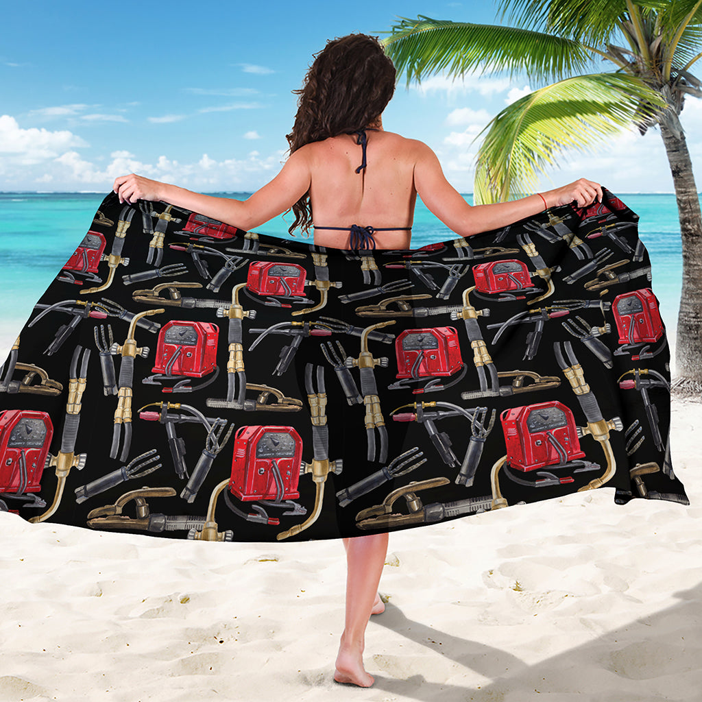 Welding Machine Pattern Print Beach Sarong Wrap