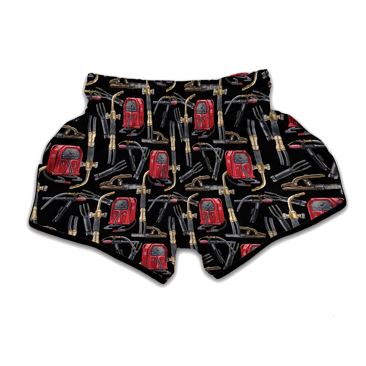 Welding Machine Pattern Print Muay Thai Boxing Shorts