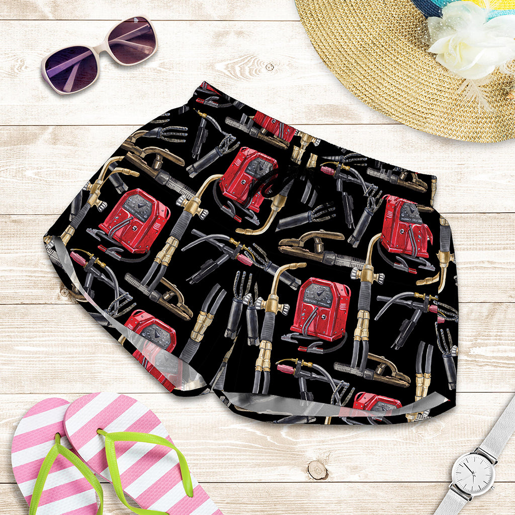 Welding Machine Pattern Print Women's Shorts