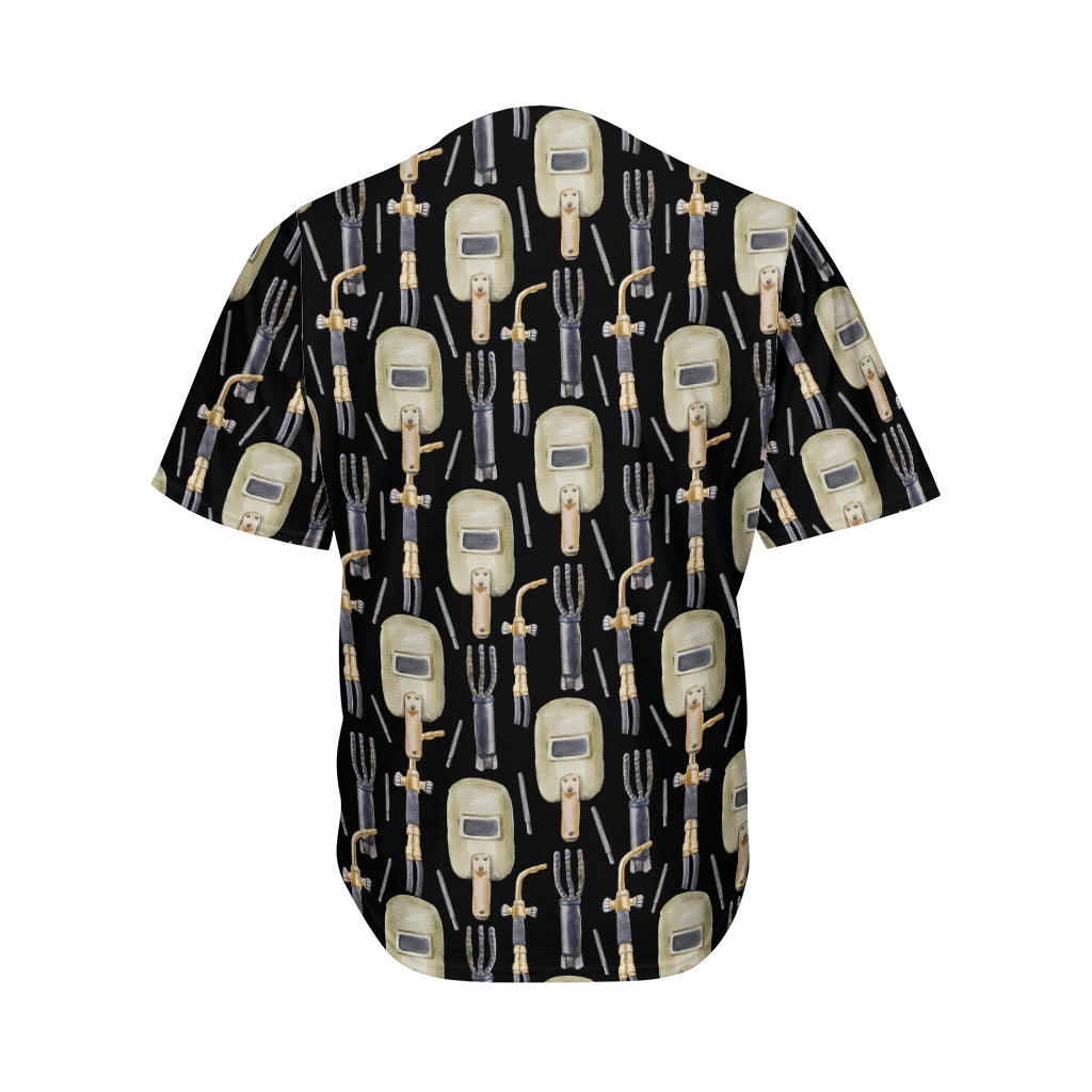 Welding Mask Pattern Print Men's Baseball Jersey