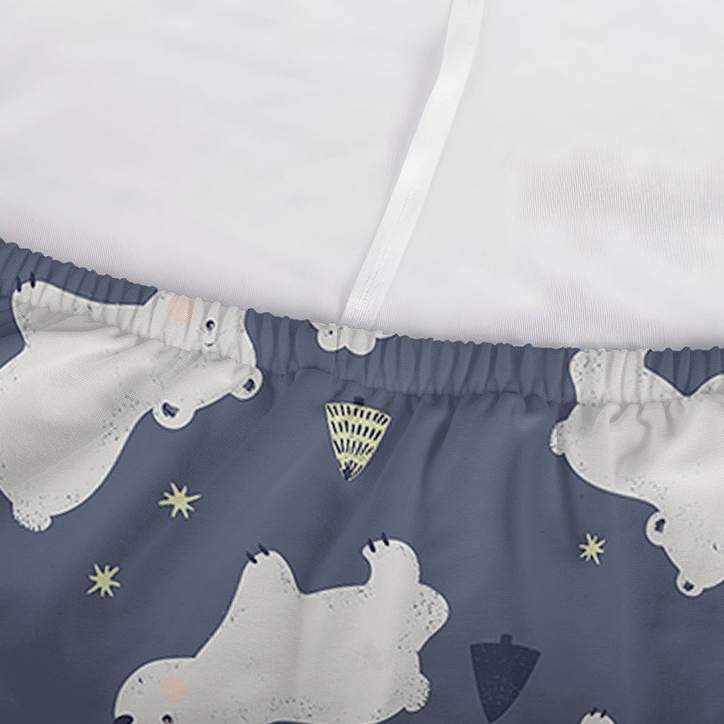 White Baby Polar Bear Pattern Print Sofa Cover