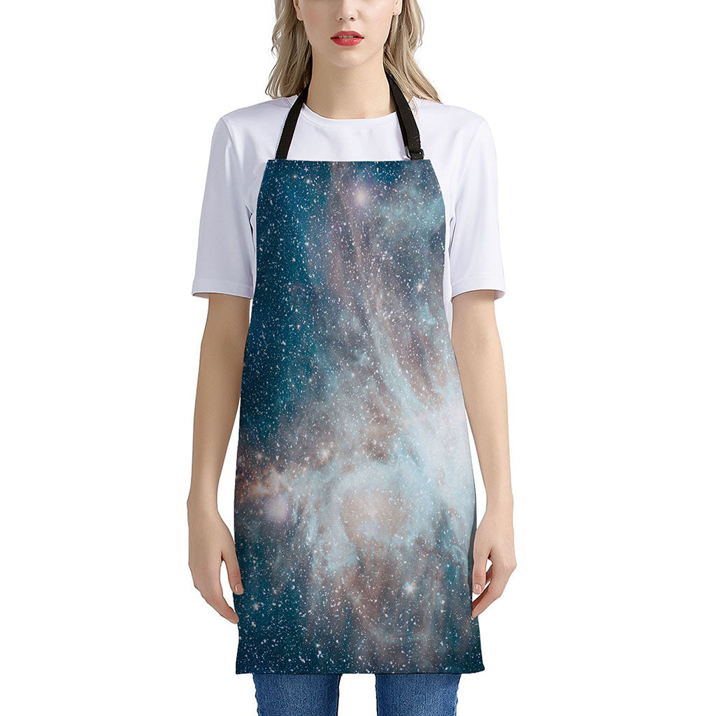 White Cloud Galaxy Space Print Apron
