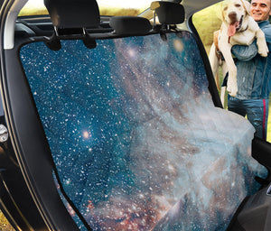 White Cloud Galaxy Space Print Pet Car Back Seat Cover