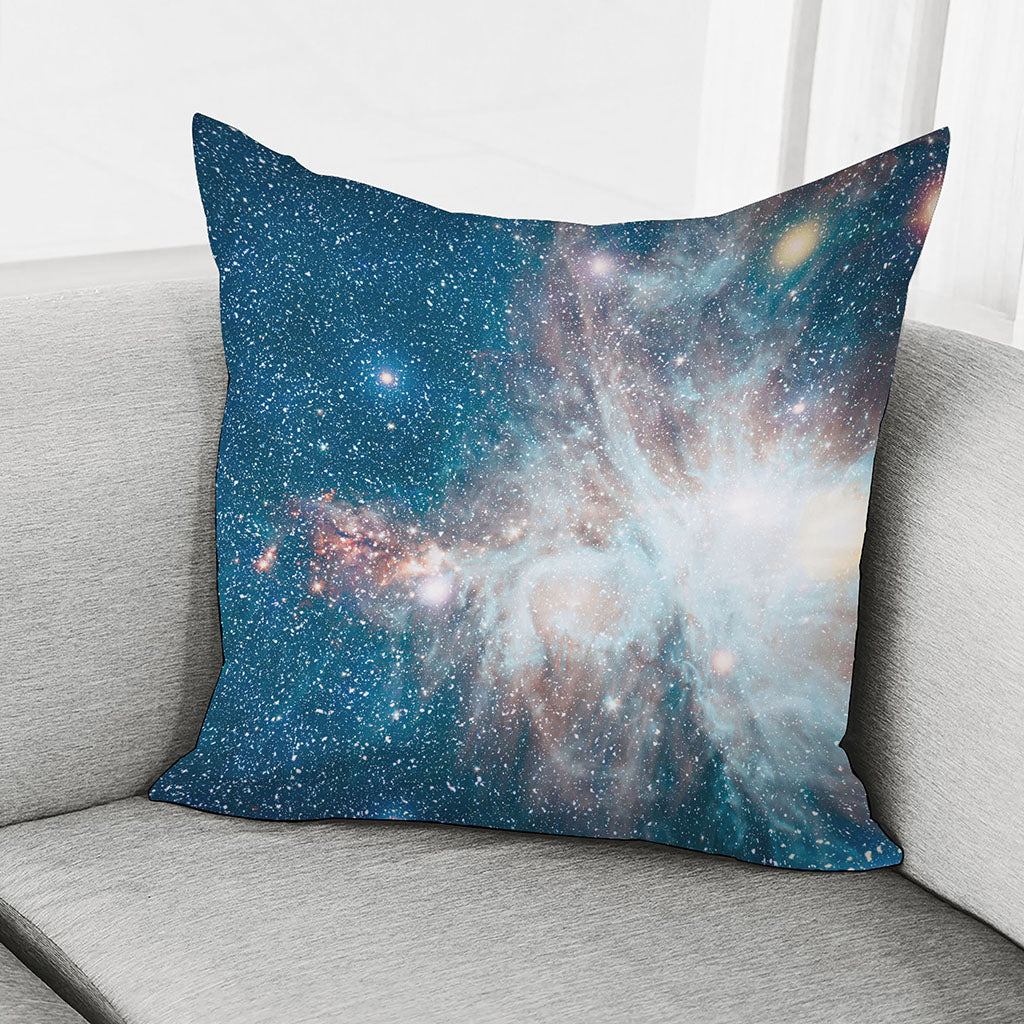 White Cloud Galaxy Space Print Pillow Cover