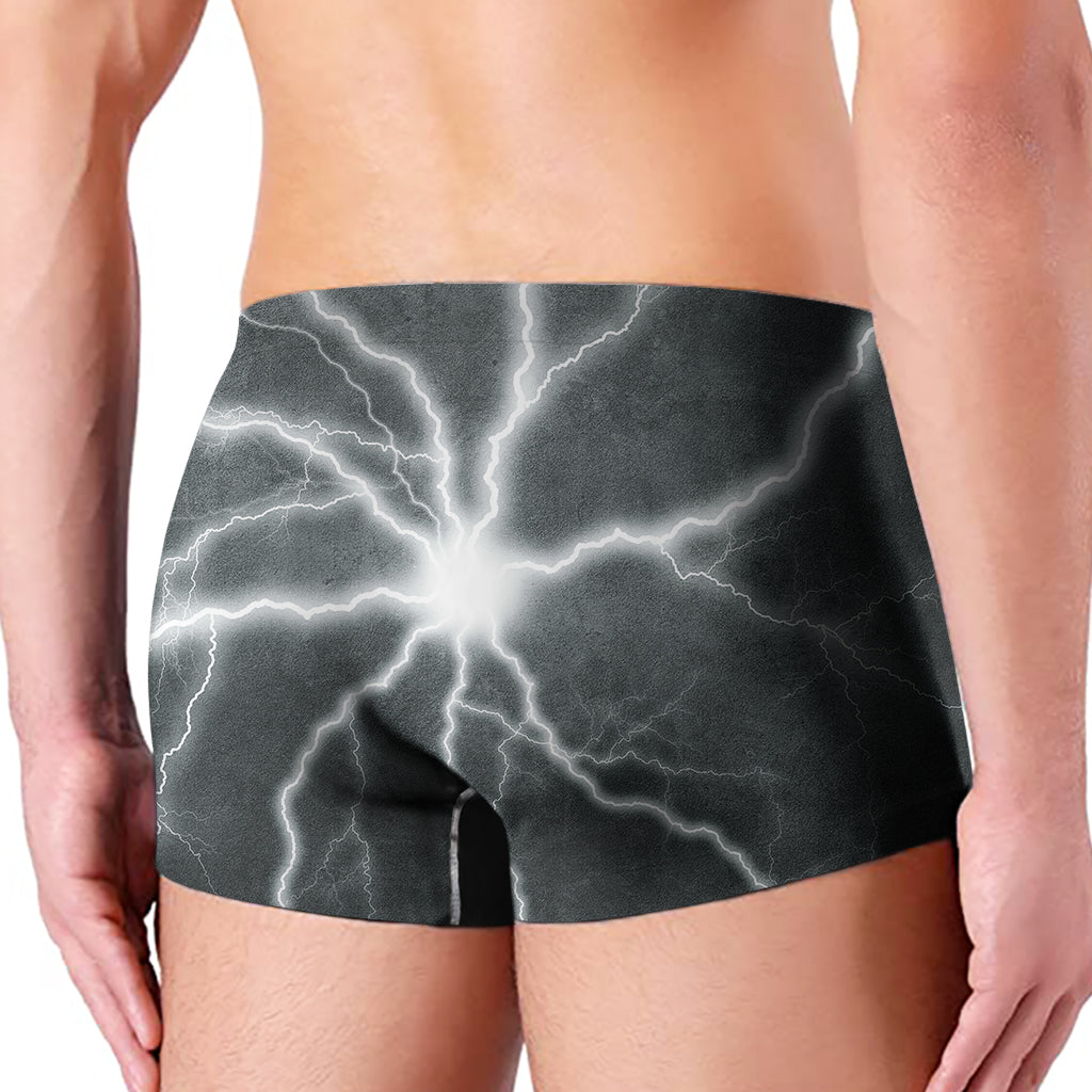 White Lightning Print Men's Boxer Briefs