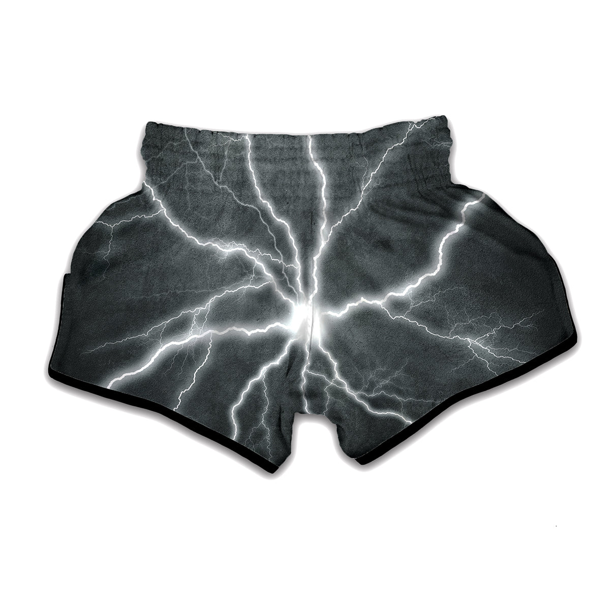 White Lightning Print Muay Thai Boxing Shorts