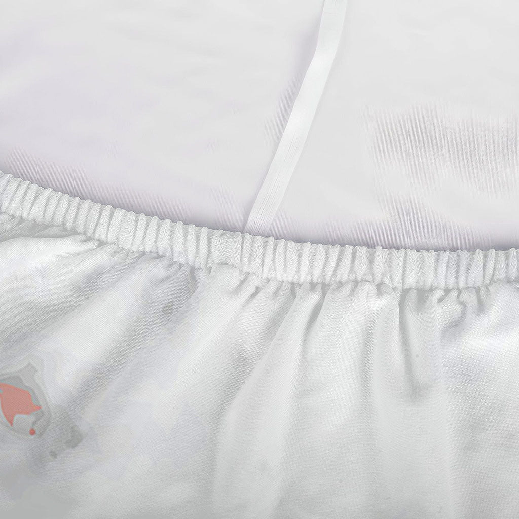 White Rose Gold Marble Print Sofa Cover