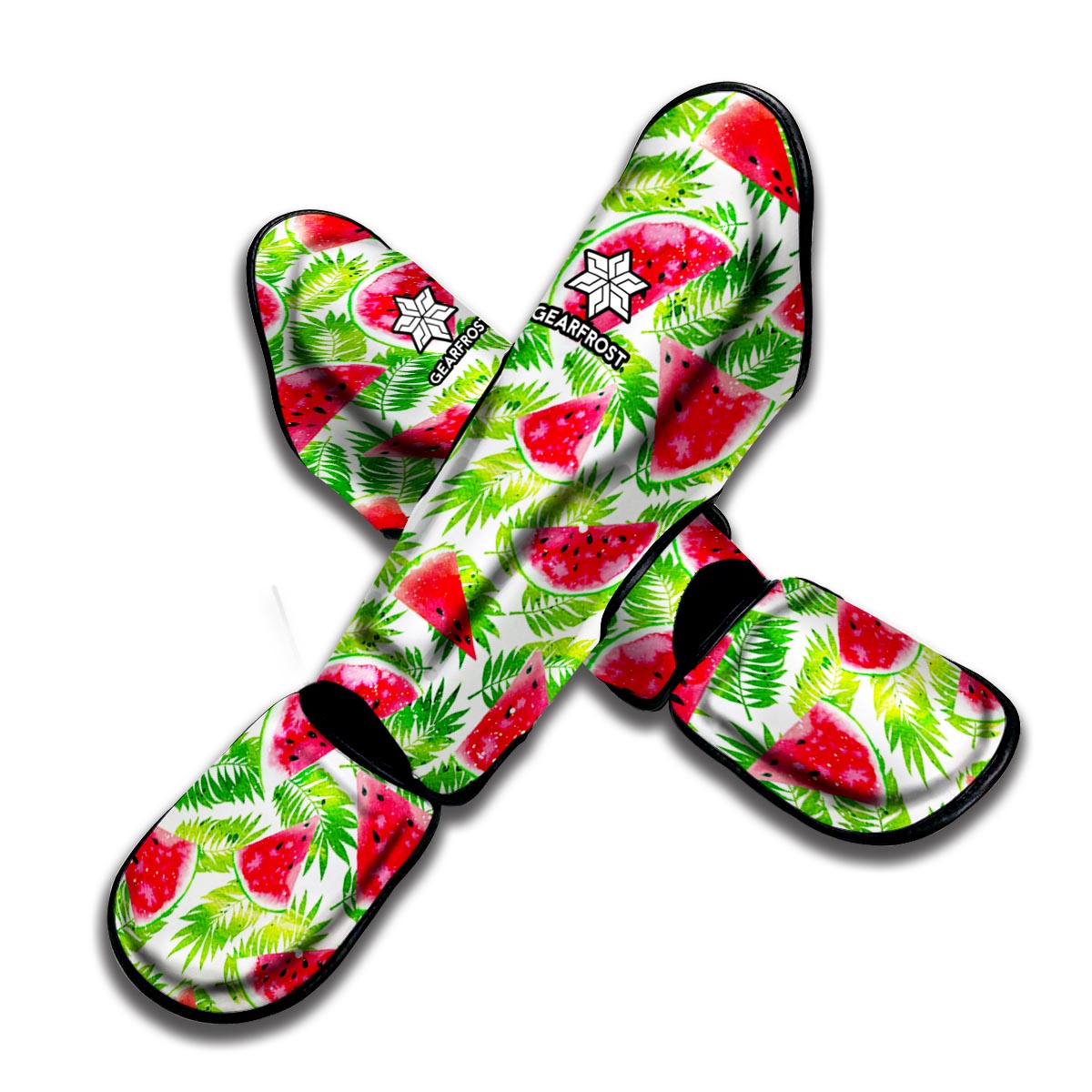 White Summer Watermelon Pattern Print Muay Thai Shin Guard