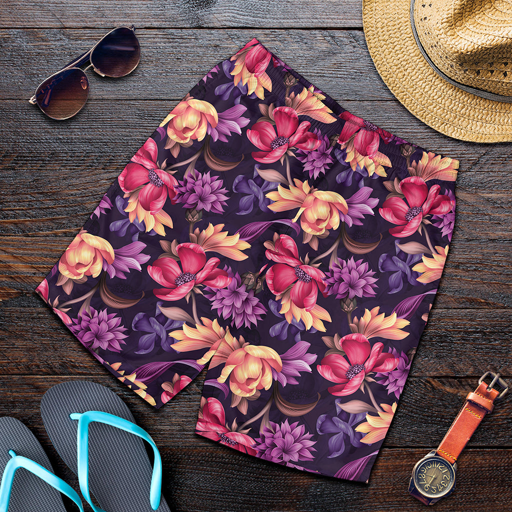 Wild Flower Print Men's Shorts