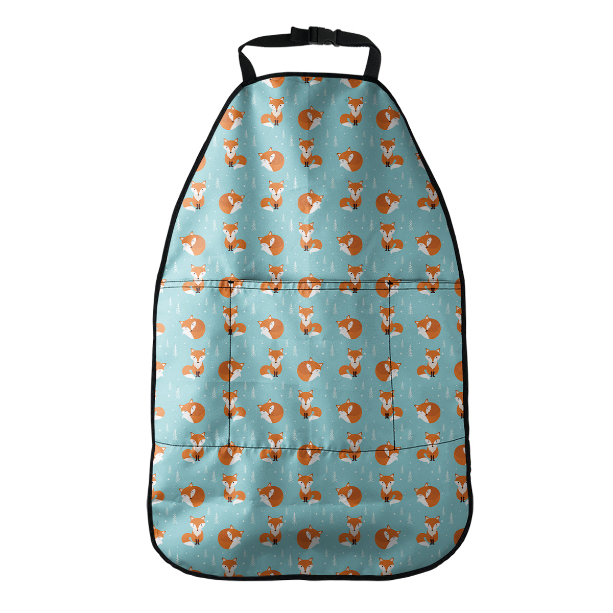 Winter Fox Pattern Print Car Seat Organizers