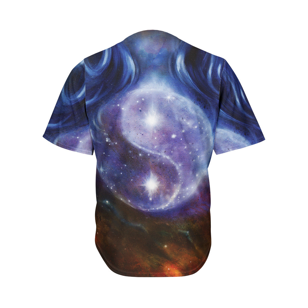 Woman Space Yin Yang Painting Print Men's Baseball Jersey