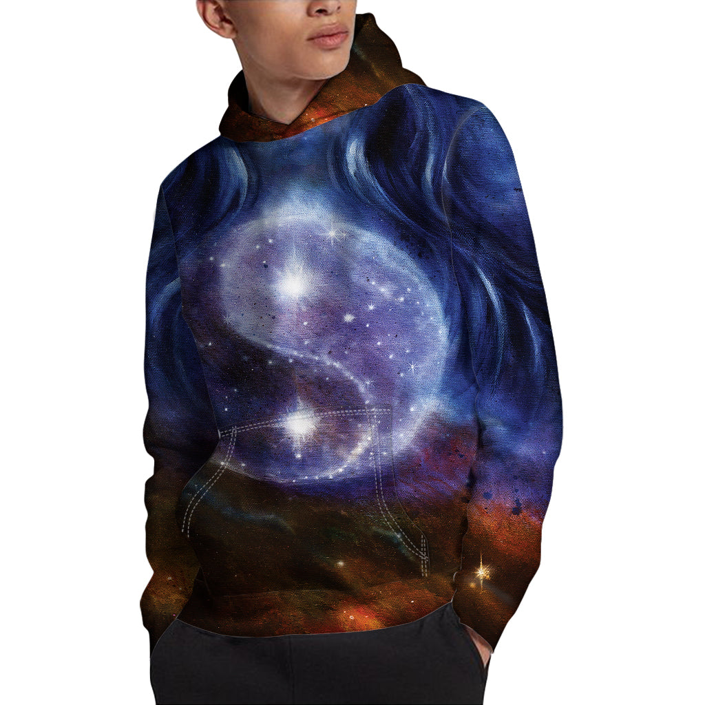 Woman Space Yin Yang Painting Print Pullover Hoodie