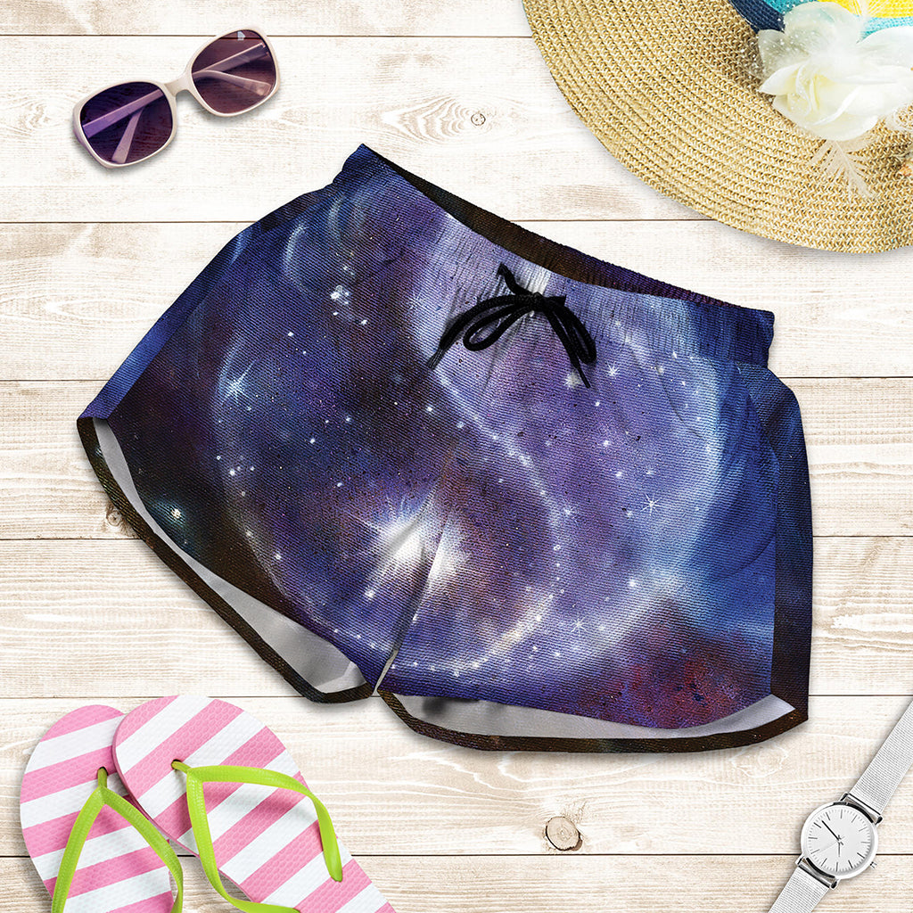 Woman Space Yin Yang Painting Print Women's Shorts