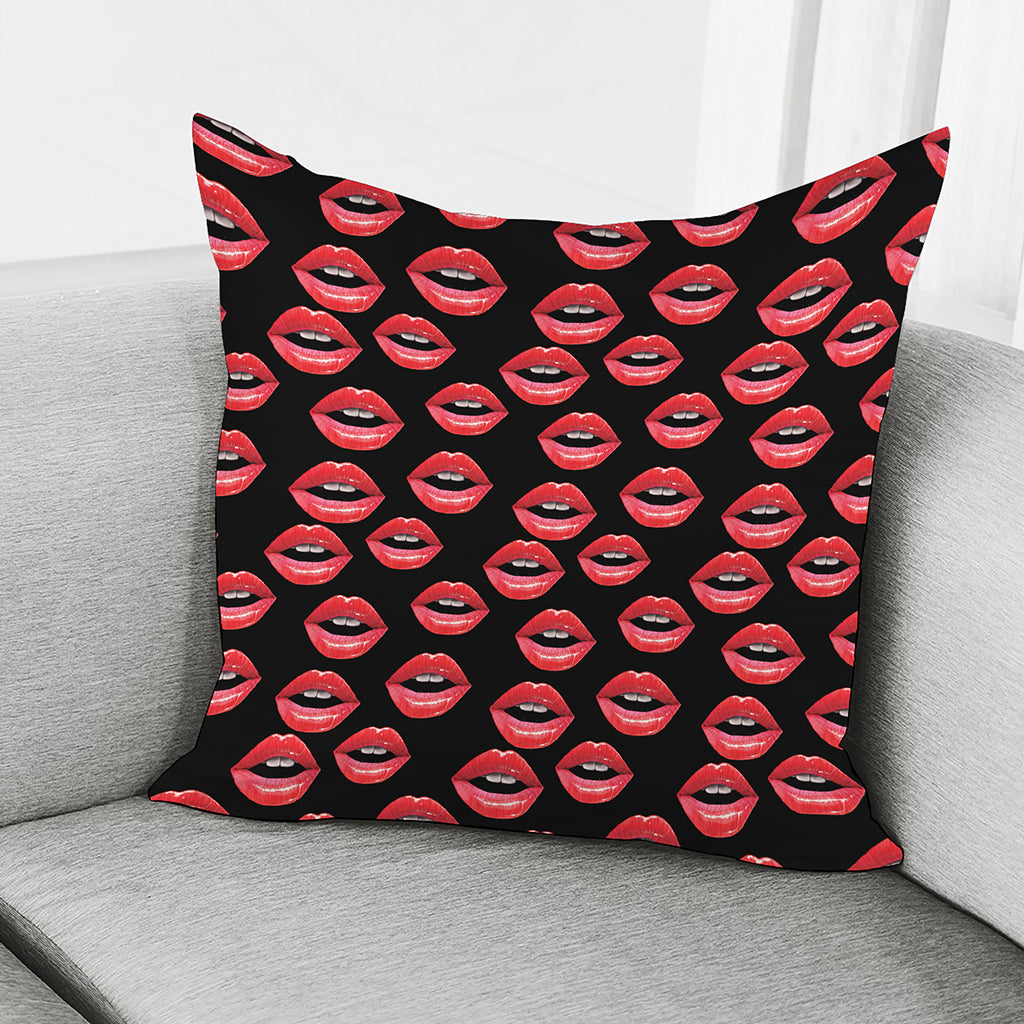 Women's Lips Pattern Print Pillow Cover