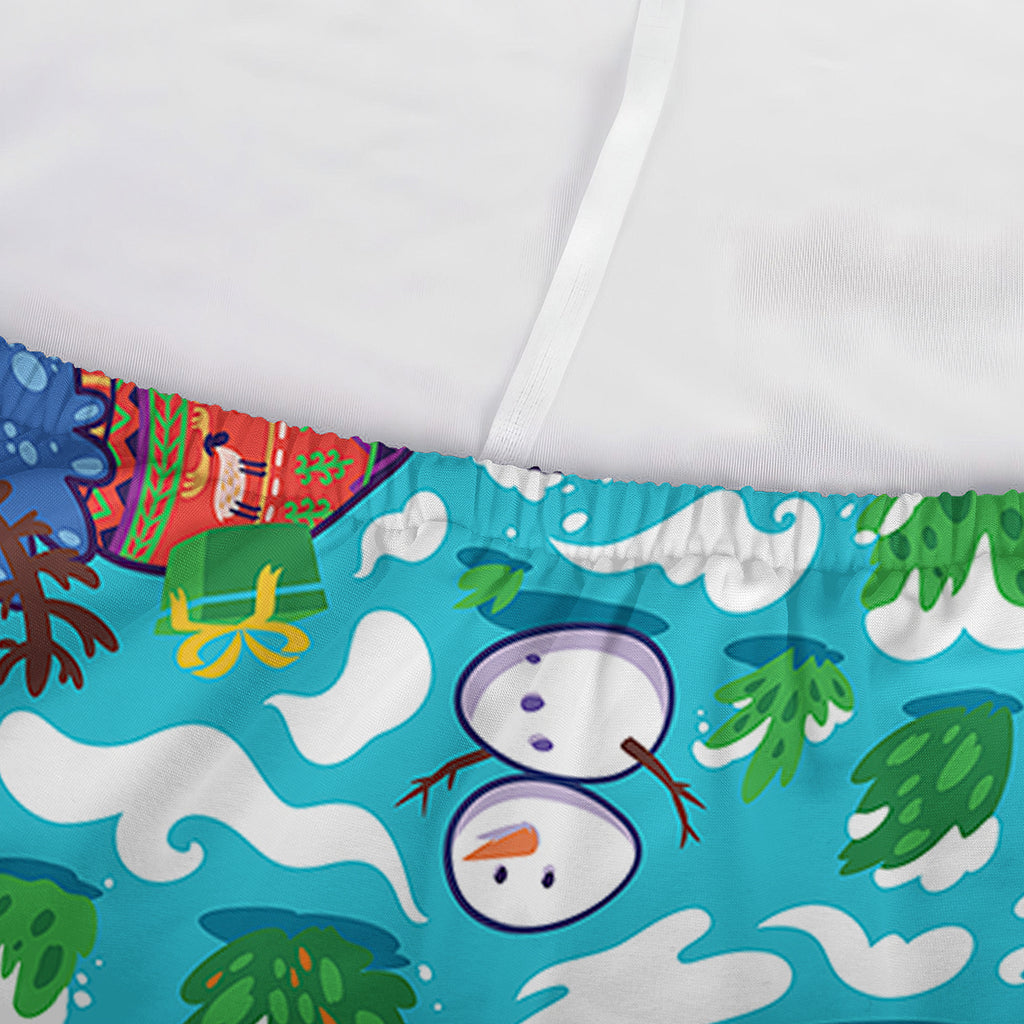 Xmas Dinosaur Pattern Print Sofa Cover