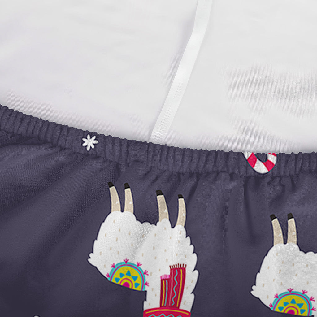 Xmas Llama Pattern Print Sofa Cover