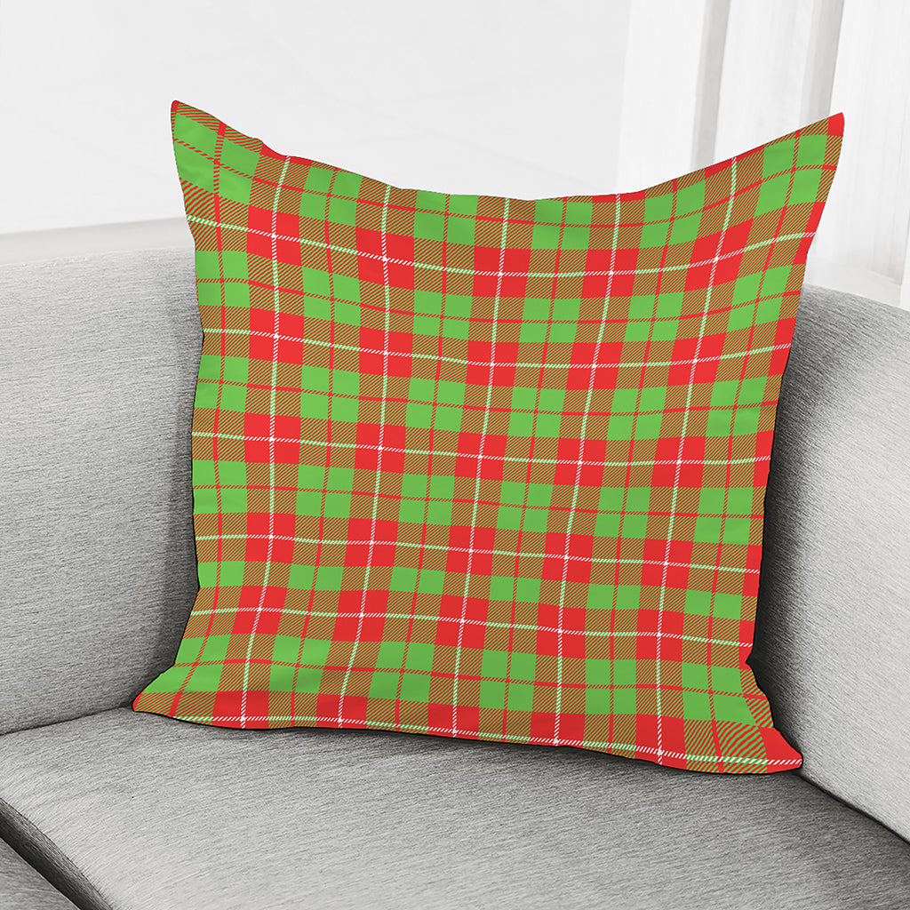 Xmas Plaid Pattern Print Pillow Cover