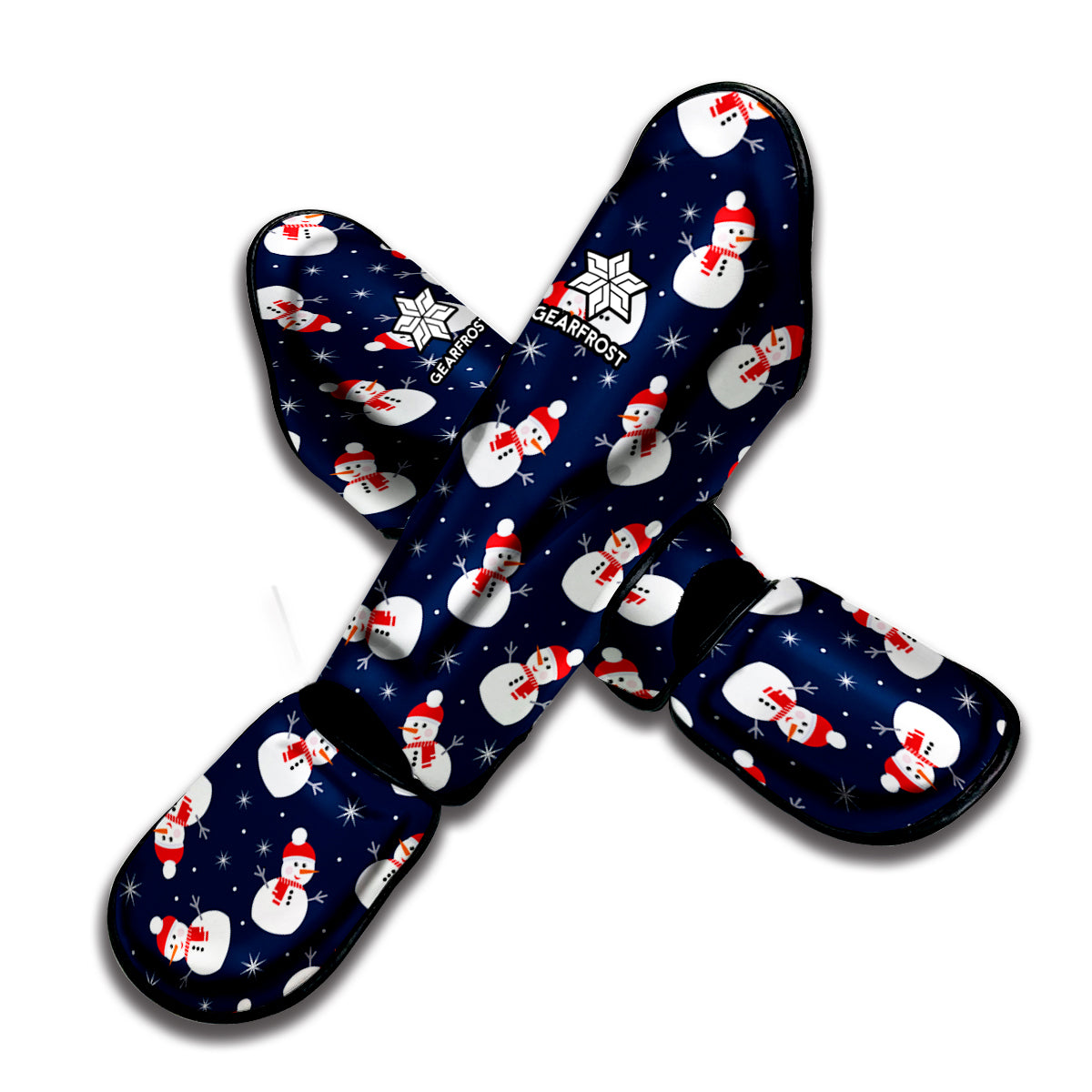 Xmas Snowman Pattern Print Muay Thai Shin Guard