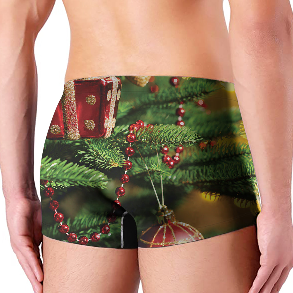 Xmas Tree Print Men's Boxer Briefs