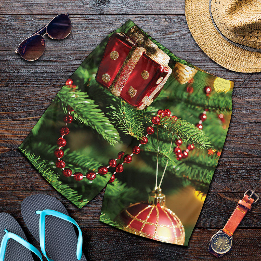 Xmas Tree Print Men's Shorts