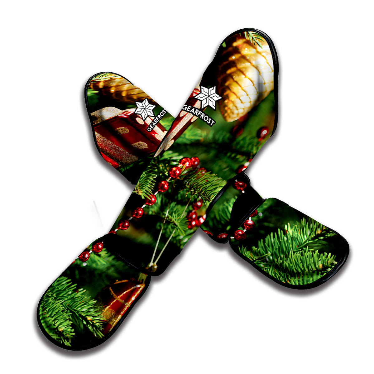 Xmas Tree Print Muay Thai Shin Guard