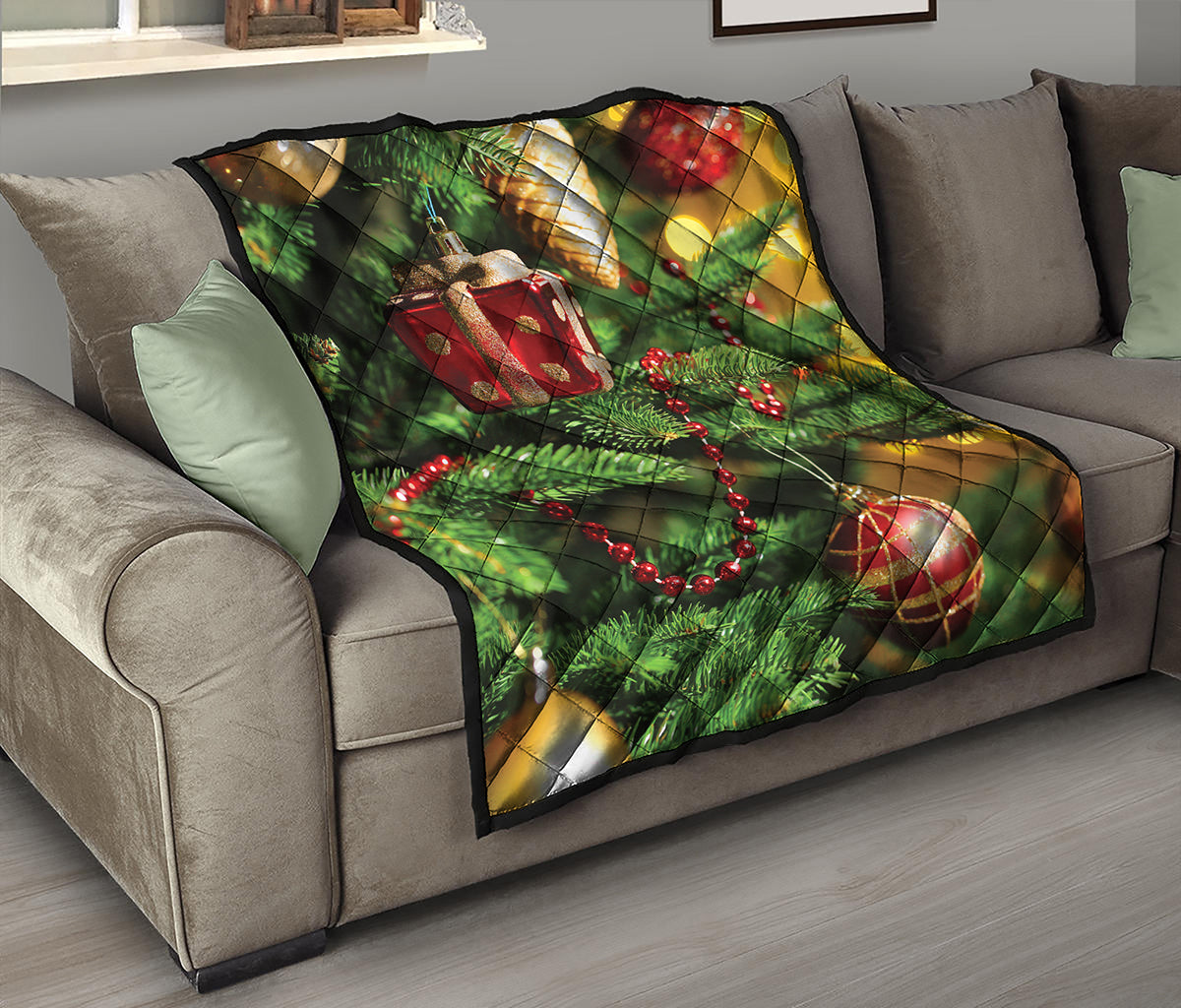 Xmas Tree Print Quilt