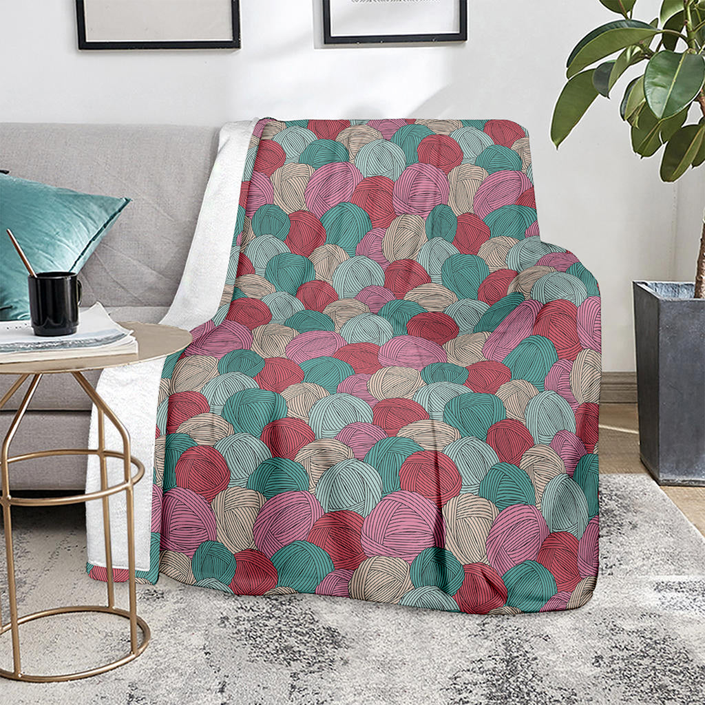 Yarn Balls Pattern Print Blanket