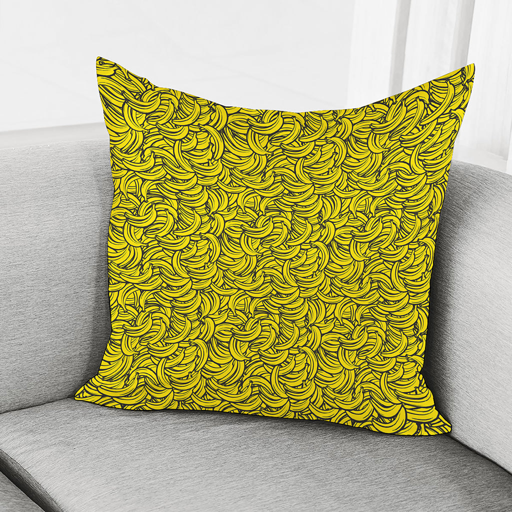 Yellow Banana Pattern Print Pillow Cover