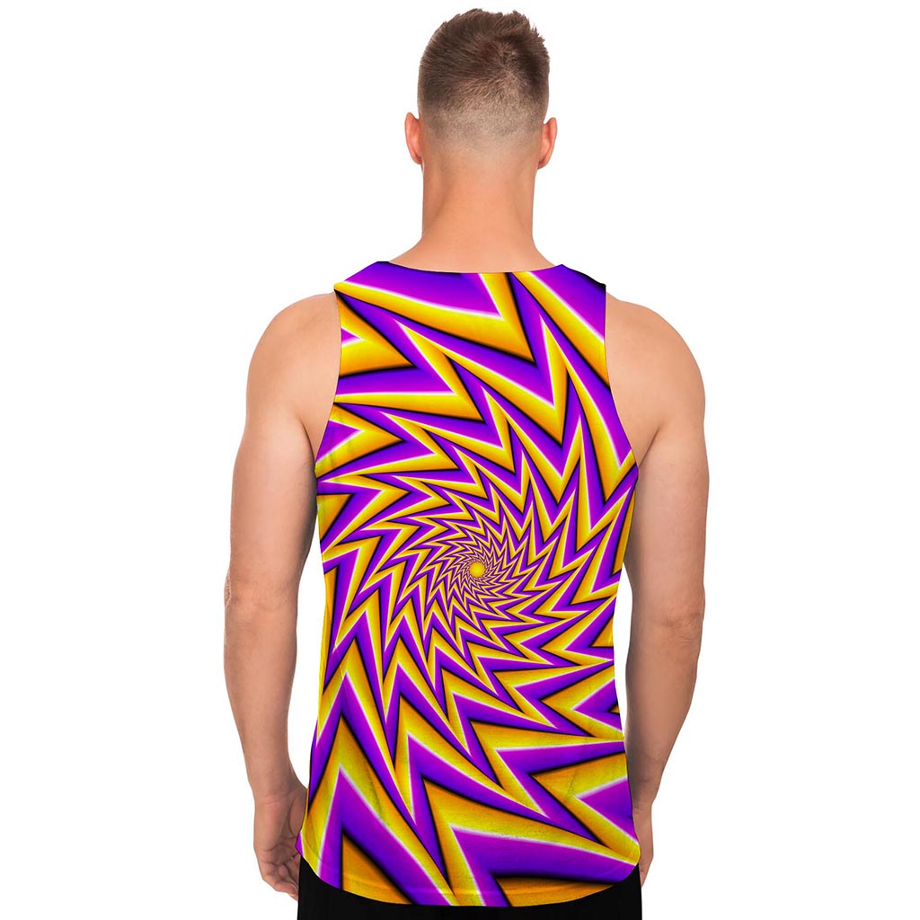 Yellow Big Bang Moving Optical Illusion Men's Tank Top