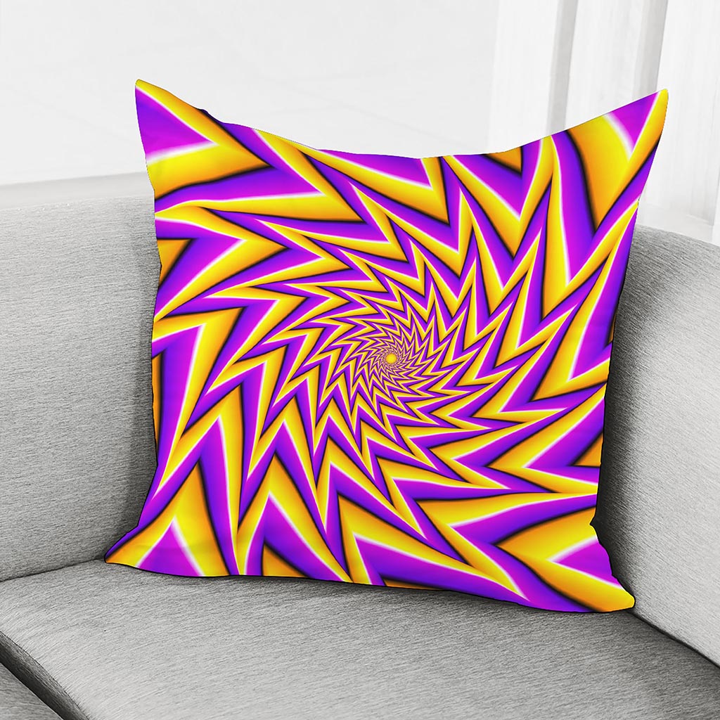 Yellow Big Bang Moving Optical Illusion Pillow Cover