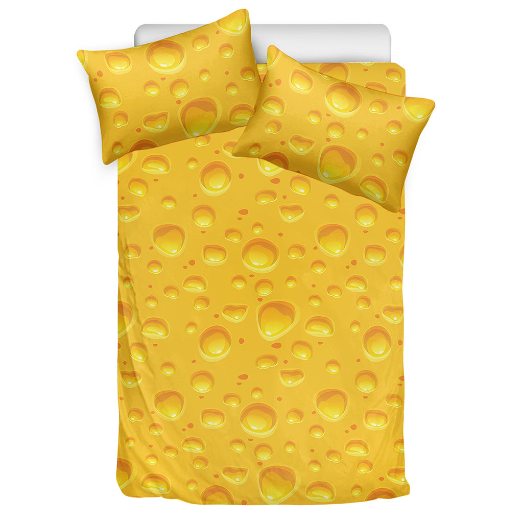 Yellow Cheese Print Duvet Cover Bedding Set