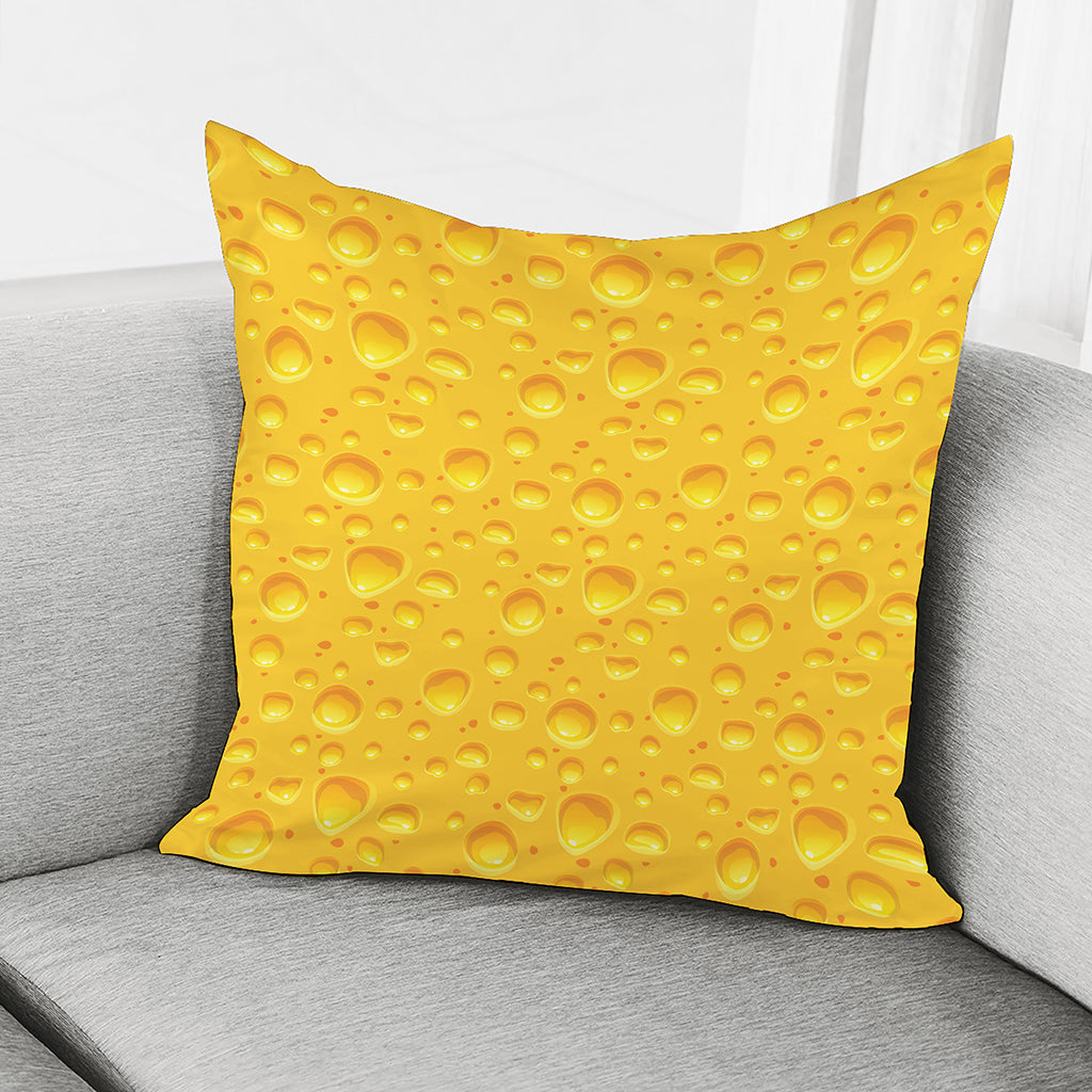 Yellow Cheese Print Pillow Cover