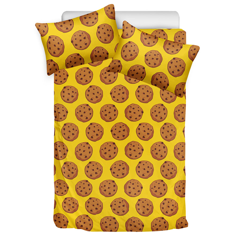 Yellow Cookie Pattern Print Duvet Cover Bedding Set