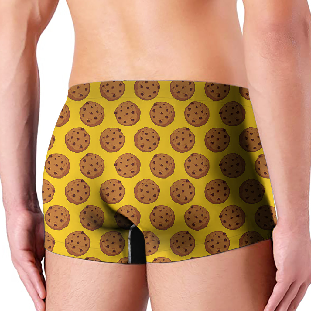 Yellow Cookie Pattern Print Men's Boxer Briefs