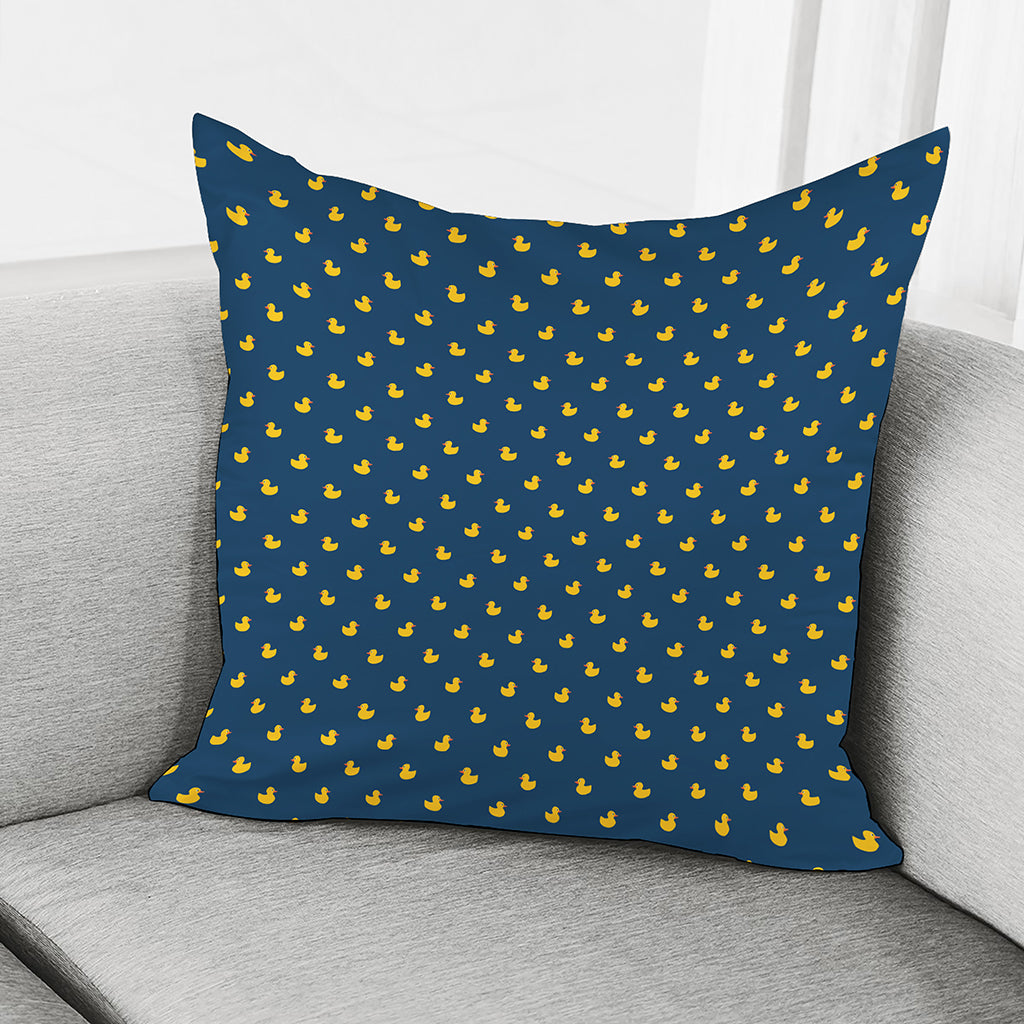 Yellow Duck Pattern Print Pillow Cover