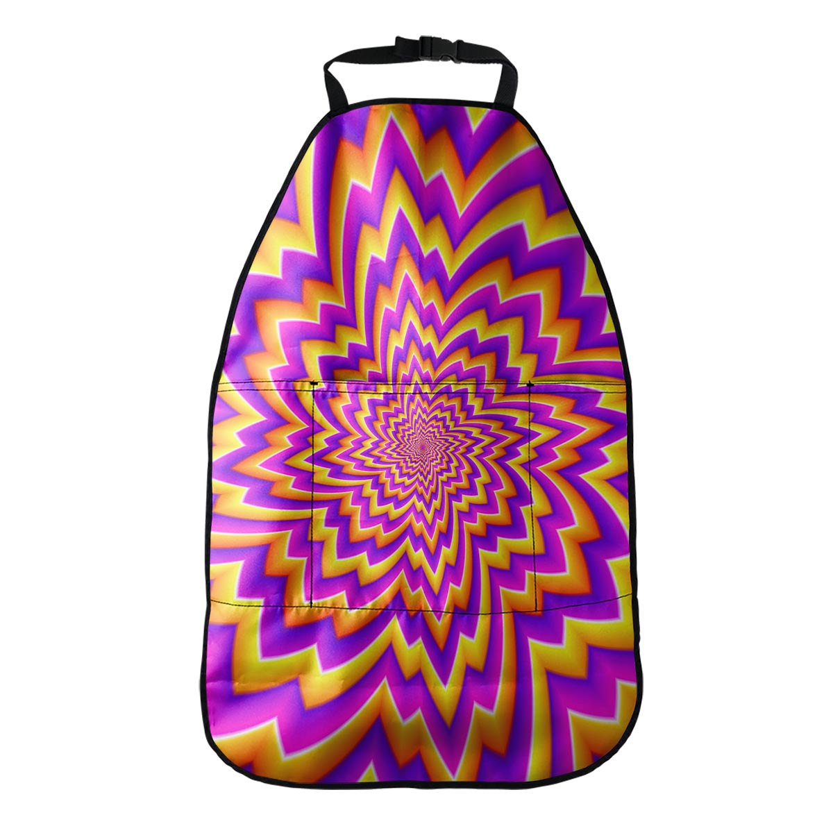 Yellow Expansion Moving Optical Illusion Car Seat Organizers