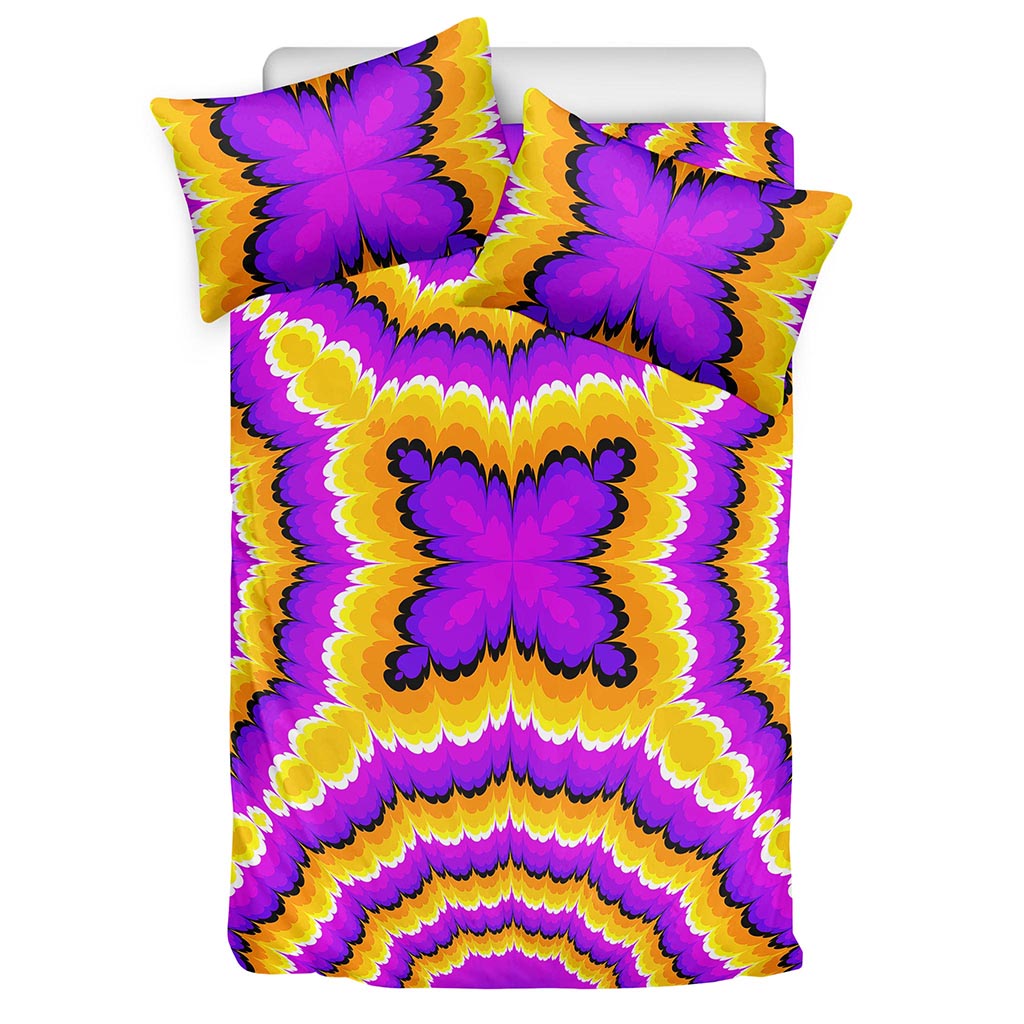 Yellow Explosion Moving Optical Illusion Duvet Cover Bedding Set