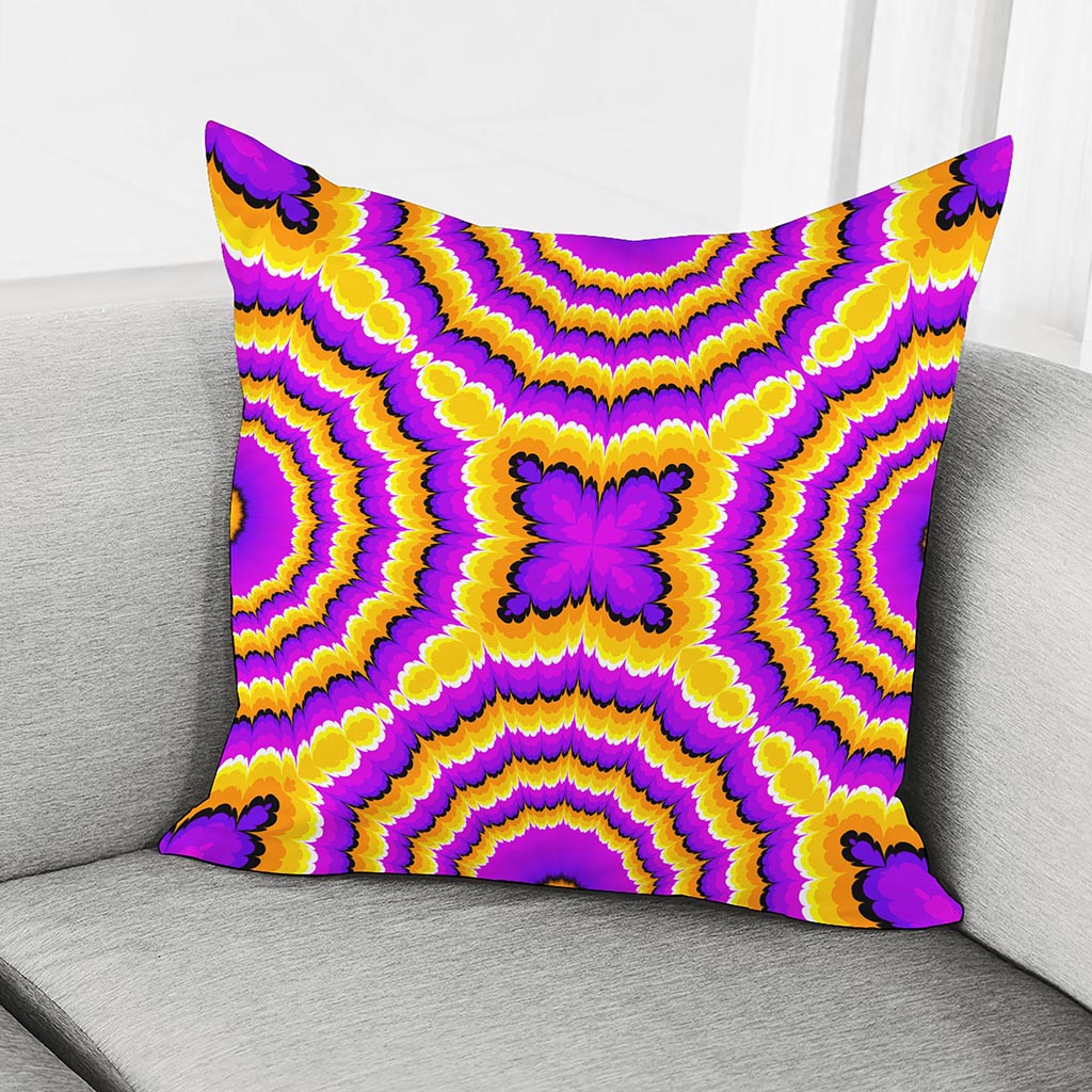Yellow Explosion Moving Optical Illusion Pillow Cover