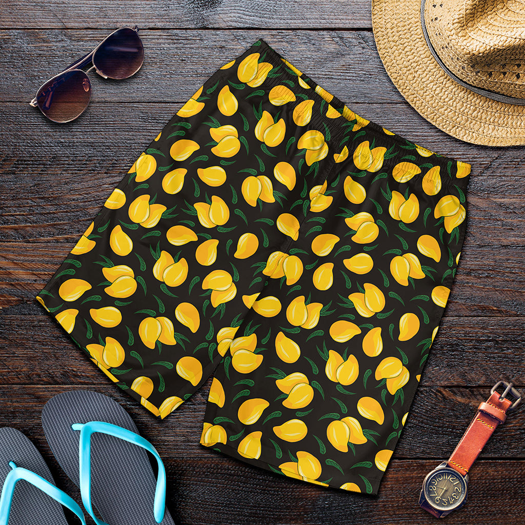 Yellow Mango Fruit Pattern Print Men's Shorts