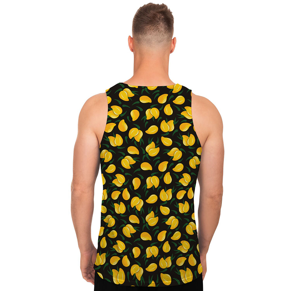 Yellow Mango Fruit Pattern Print Men's Tank Top