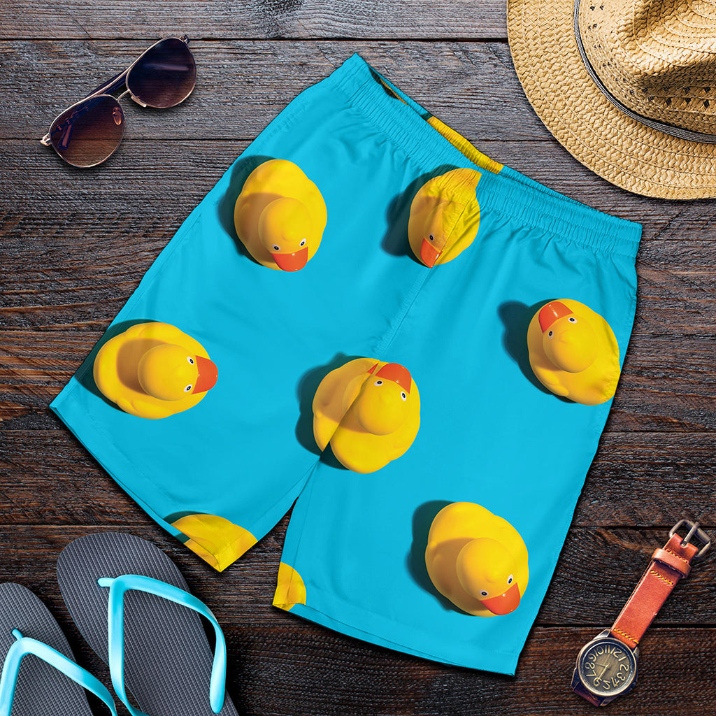 Yellow Rubber Ducks Print Men's Shorts